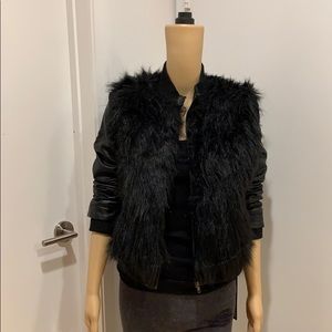 Romeo & Juliet Couture, faux fur jacket.
